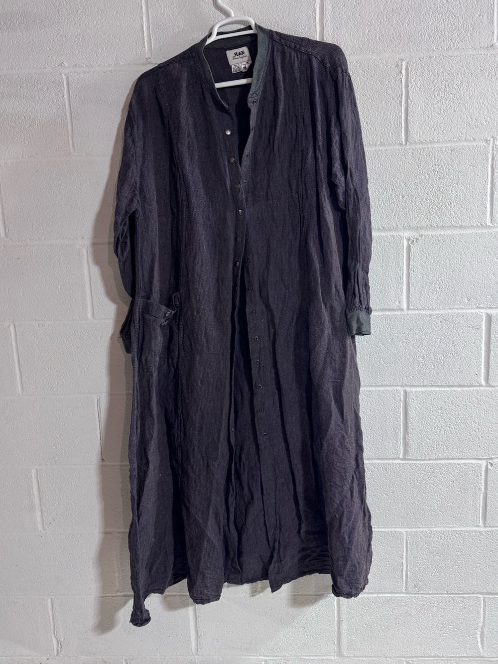 Vintage Flax by Jeanne Engleheart Linen Duster Dress